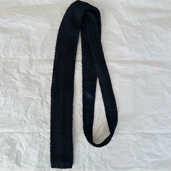 Polo Ralph Lauren Knit Silk tie navy blue - Picture 13 of 13